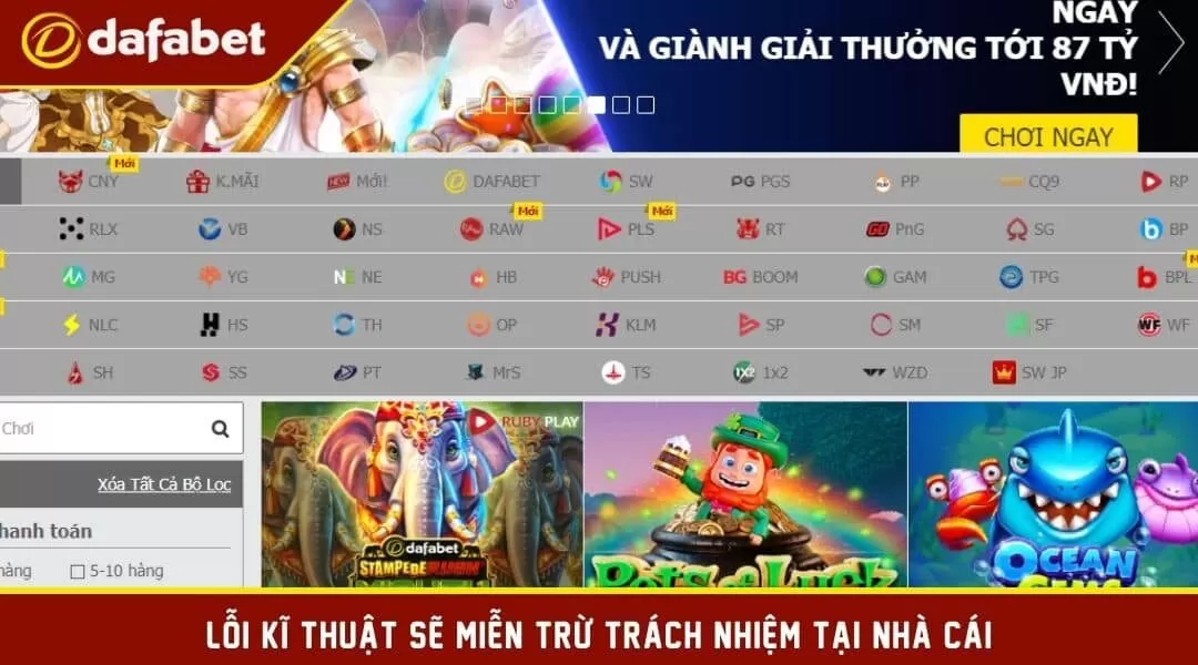 Miễn trừ trách nhiệm với các lỗi kỹ thuật 